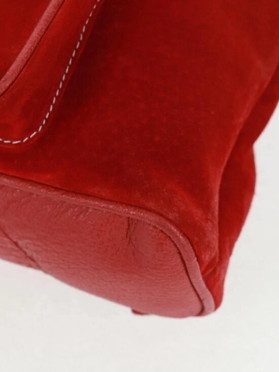 GUCCI Bamboo Backpack Suede Red Gold 003 1998 0030 Auth gh1510 main image 10